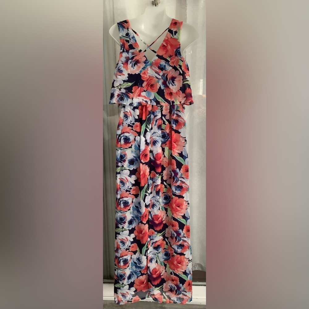 LILI ROSE FLORAL LAYERED MAXI DRESS 🌻 - Picture 2 of 7